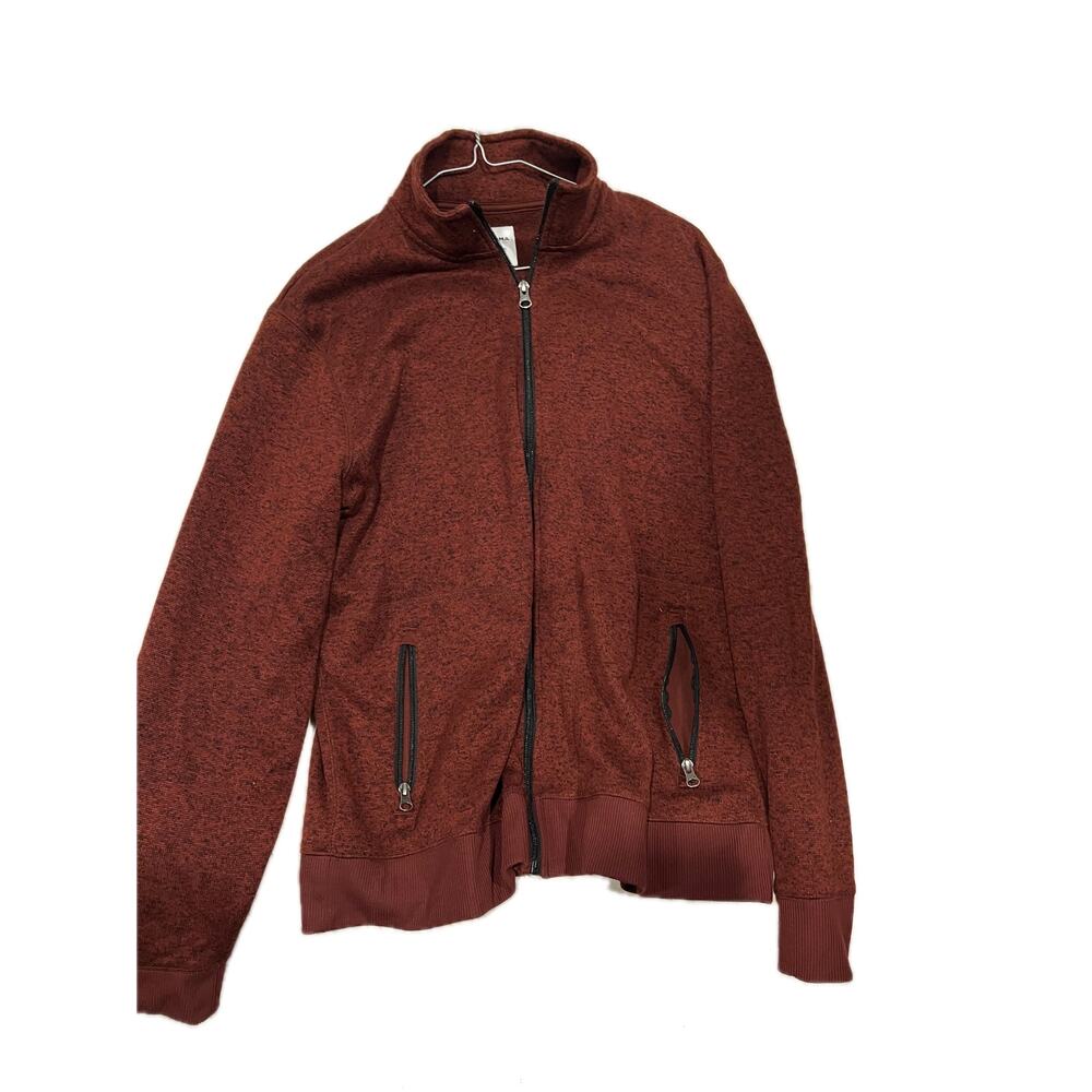 Sonoma Burgundy Full Zip Fleece Mens XL